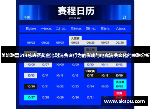 英雄联盟S14总决赛奖金池对消费者行为的影响与电竞消费文化的关联分析